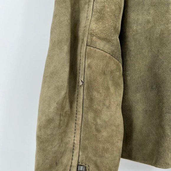 Lucky Brand Green Zip Leather Jacket | Size M - Picture 9 of 12